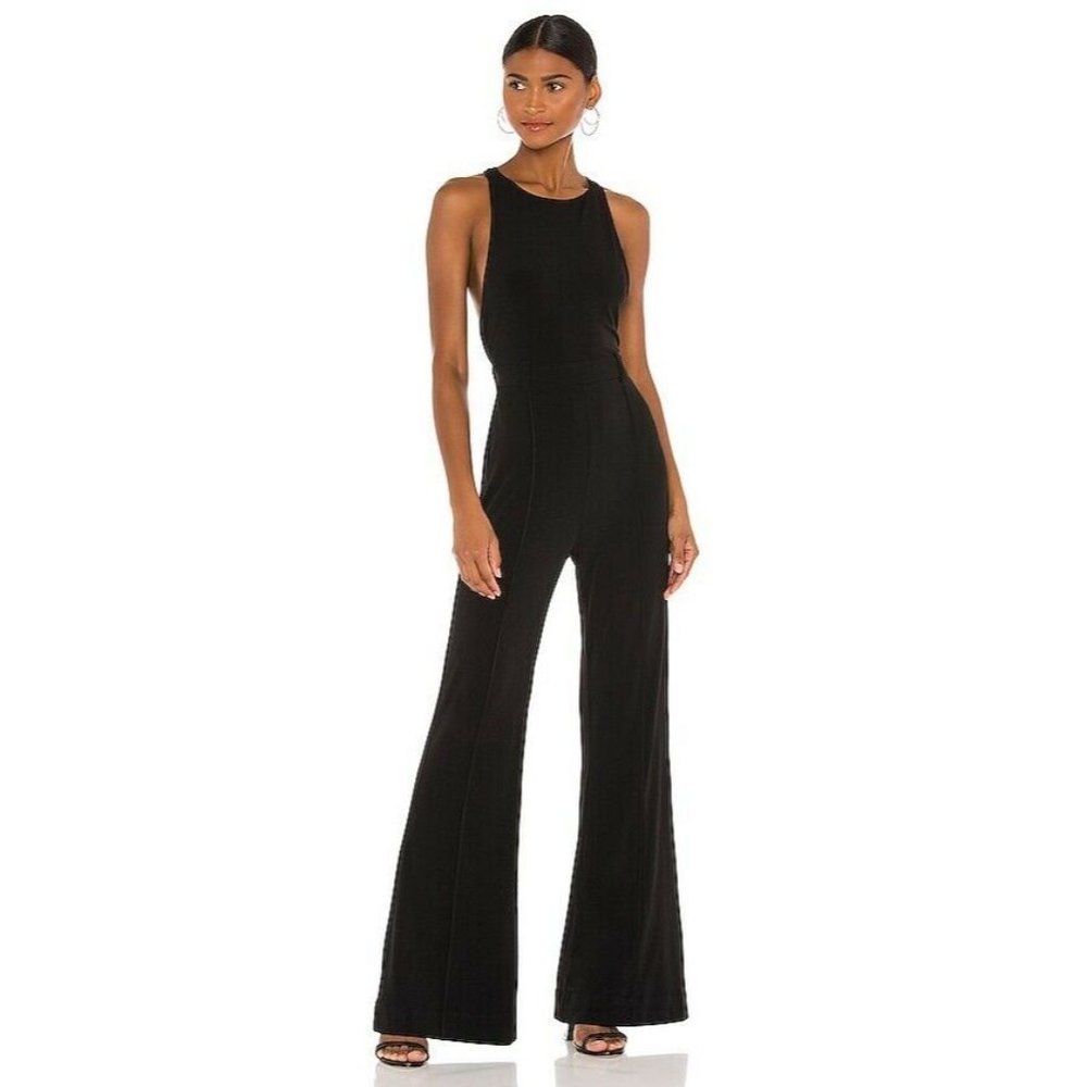 NBD Candace Jumpsuit Black Open Back Party Cocktail Revolve XL NWT $298 - Picture 1 of 4